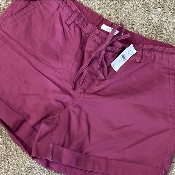 NWT Ann Taylor LOFT linen blend short sz 14 kc - Picture 1 of 5